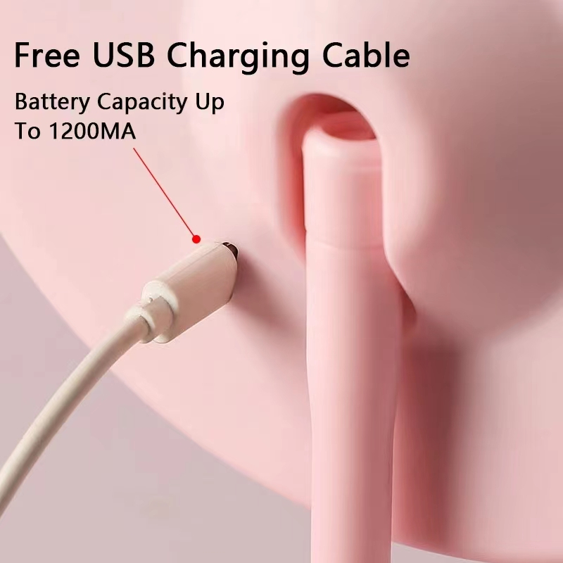Gương Trang Điểm Gương Soi Để Bàn Có Đèn Led Cảm Ứng 3 Chế Độ Sáng Kèm Sạc Tích Điện, Độ Nét Cao, Có Để Đựng Phụ Kiện