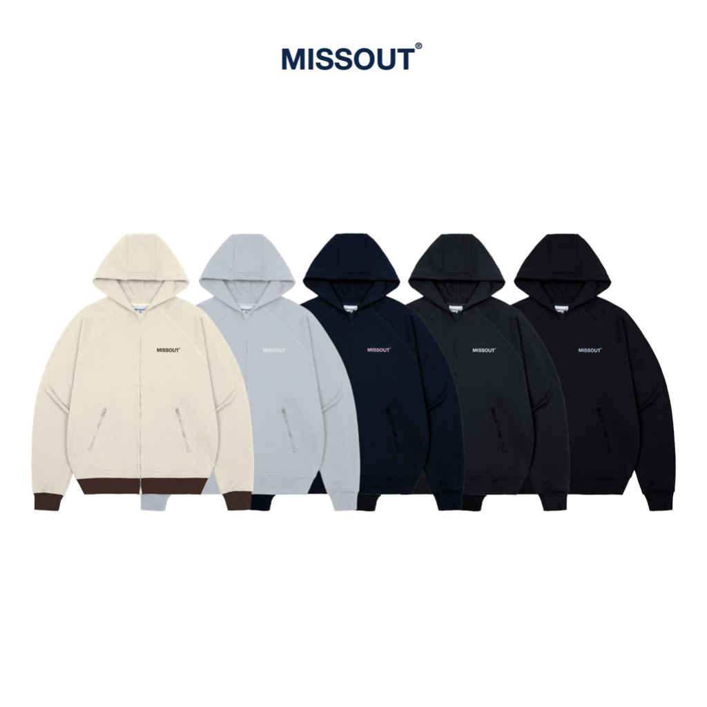 ÁO KHOÁC RAGLAN HOODIE ZIP MISSOUT