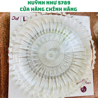 Đĩa thuỷ tinh 30cm đựng hoa quả, úp cốc cao cấp