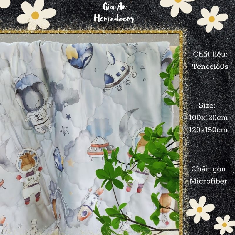 GAH - Mền lẻ cho bé tencel size 100x120cm