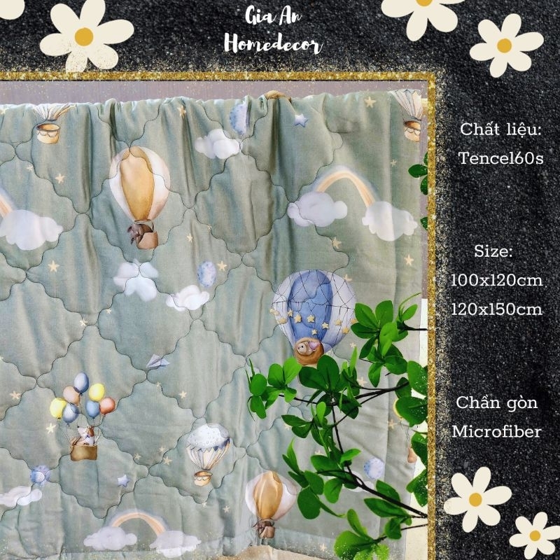 GAH - Mền lẻ cho bé tencel size 100x120cm
