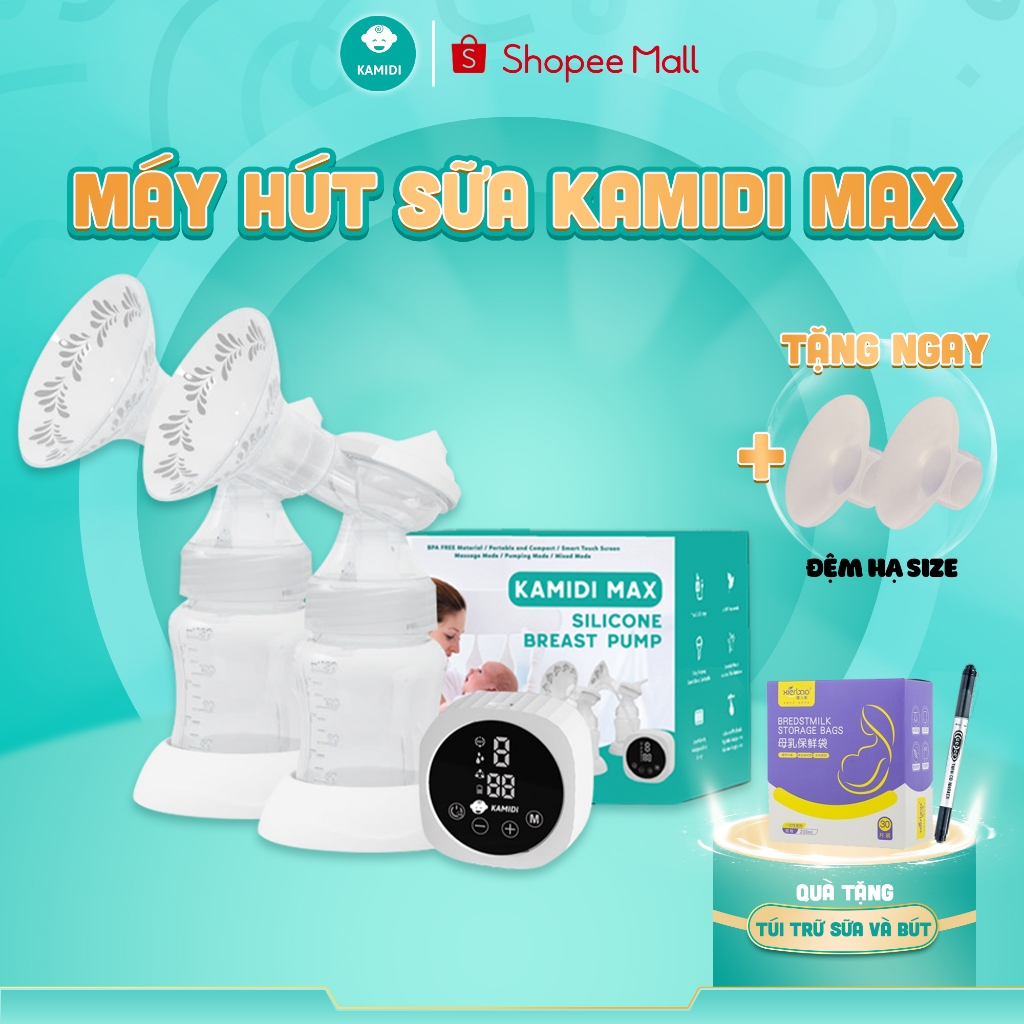 Combo Máy Hút Sữa Silicon Kamidi Max Và Máy Hâm Sữa Tiệt Trùng Đa Năng Kamidi Speed 2