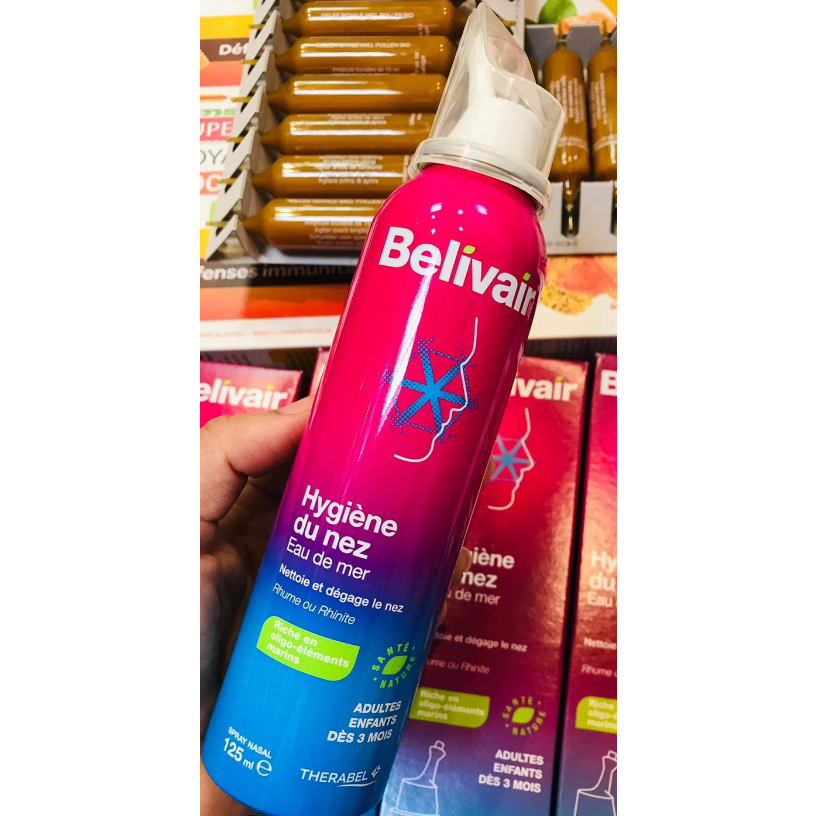 Xịt mũi nội địa Pháp Belivair Nasal Spray 125ml cho bé từ 3 tháng và người lớn