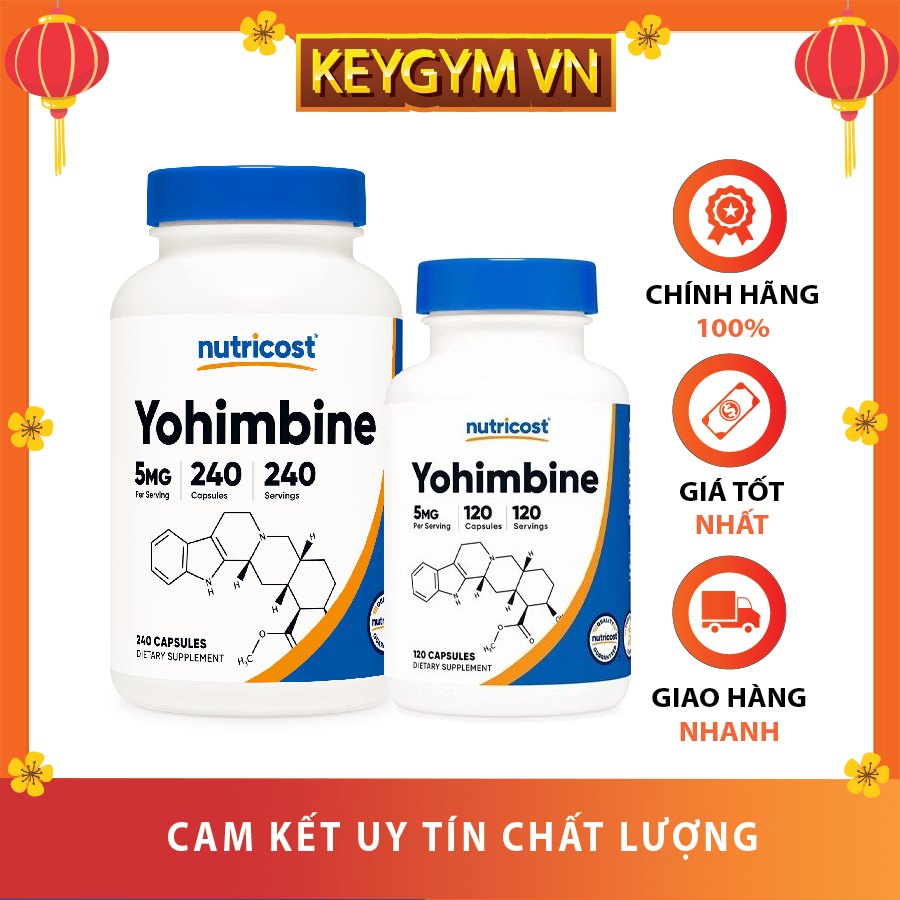 Nutricost Yohimbine HCL 5mg, 120 Viên