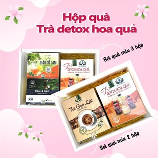 Hộp quà trà detox hoa quả túi lọc của Siêu Thị Thiên Nhiên, set biếu tặng ý nghĩa