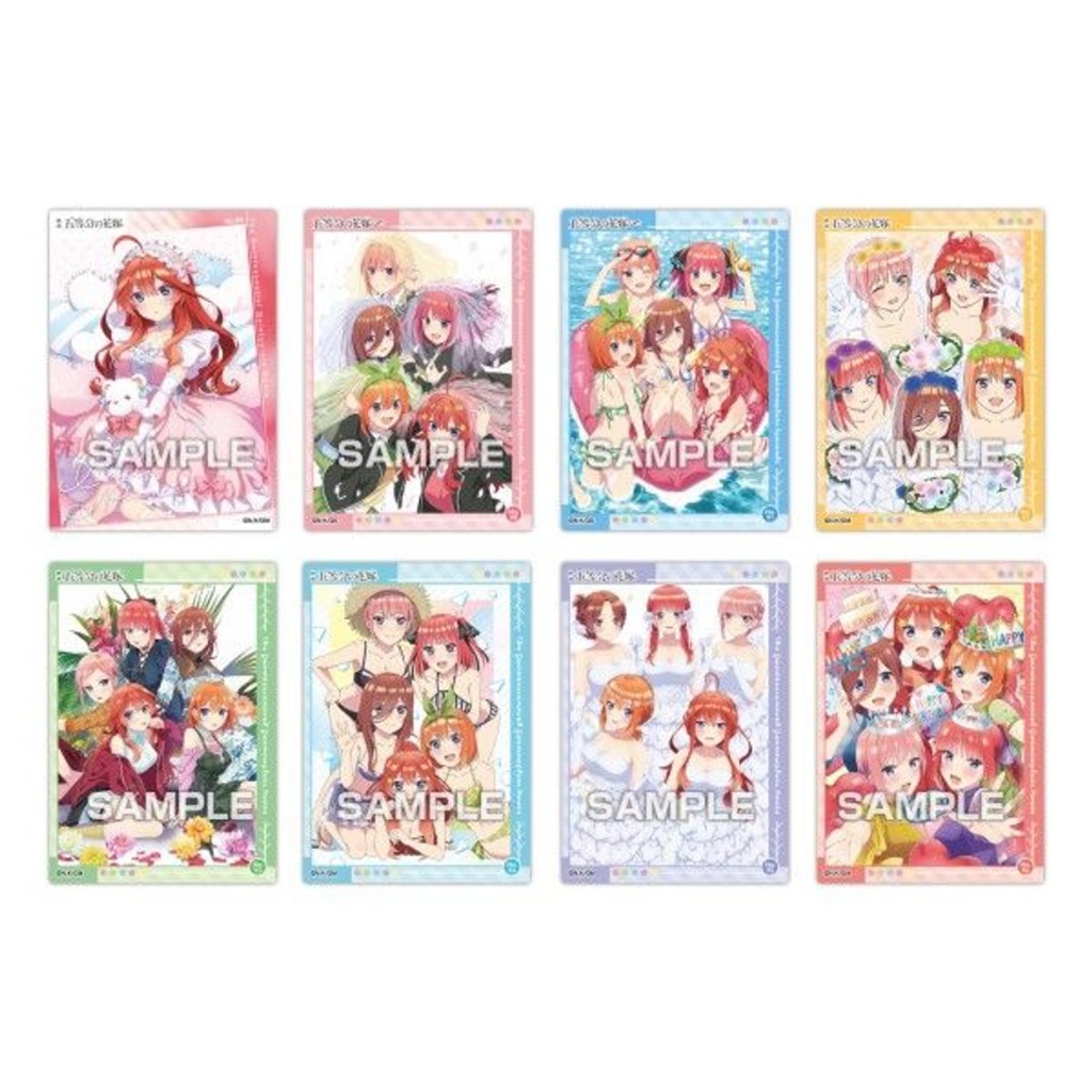 Gói Thẻ Nhân Phẩm Pack Card Gotoubun no Hanayome Clear Card Gum 3
