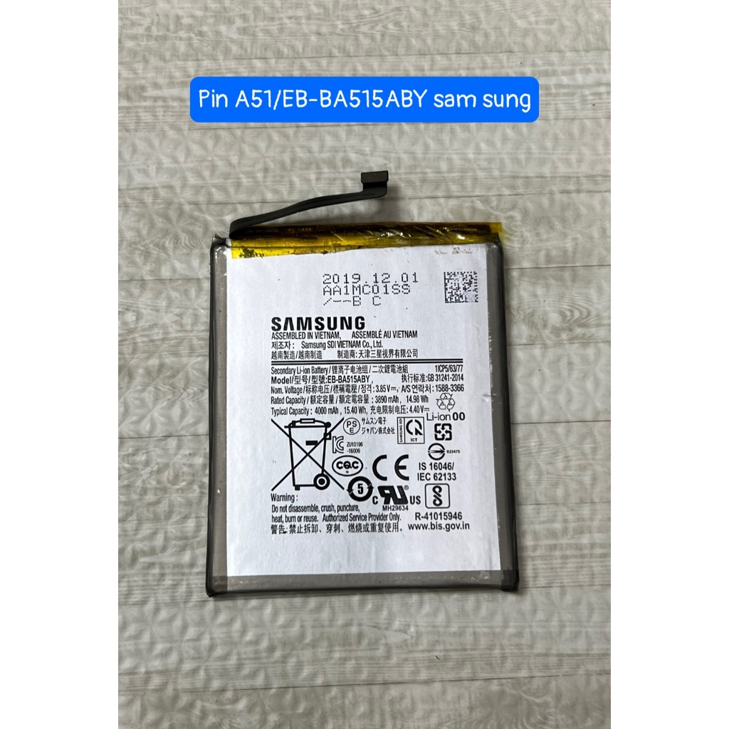 Pin A51/EB-AB515ABY (Zin bóc máy)