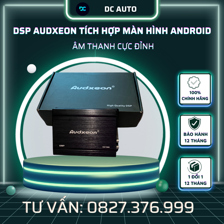 Amply DSP Audxeon kết nối màn hình xe màn android không cần trích dây