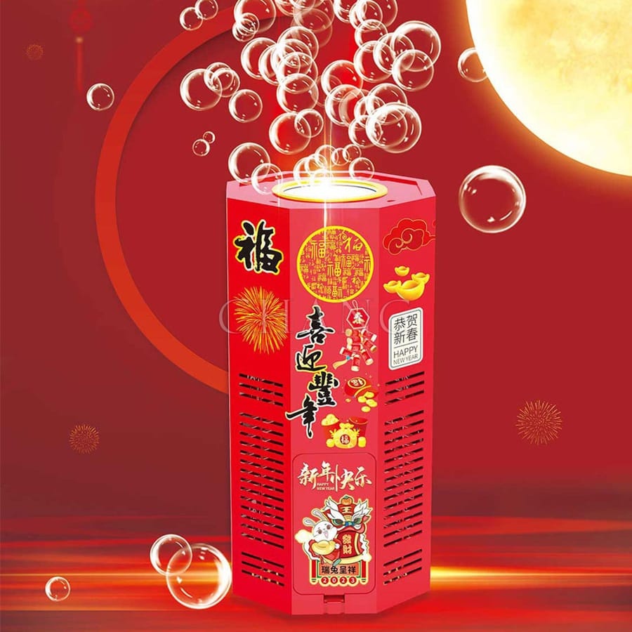 Máy Thổi Bong Bóng Pháo Hoa Tết Tự Động / Đồ Chơi Bắn Bong Bóng Âm Thanh Ngày Tết 2024