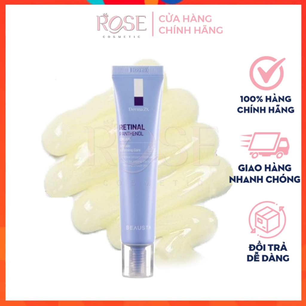 Kem Dưỡng Retinal Beausta Derma2X Retinal Panthenol Cream Dưỡng Ẩm Chống Lão Hóa, Giảm Nếp Nhăn 40ml