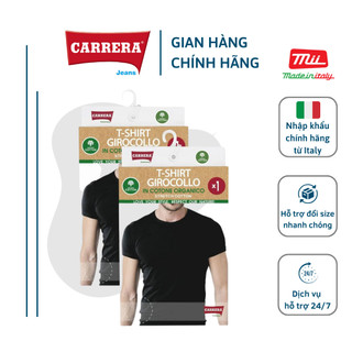 Áo T-Shirt Thun Cộc Tay Nam Cotton Hữu Cơ – CARRERA JEANS Dáng Regular Fit- Nhập Khẩu Chính Hãng Từ Ý_80C2512