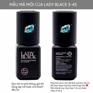 Keo nối mi Lady black - keo nối mi, mi fan volume, tập nối (tốc độ khô 3-4s )