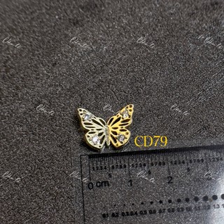 Phụ kiện charm bướm trang trí móng tay nail 1 viên