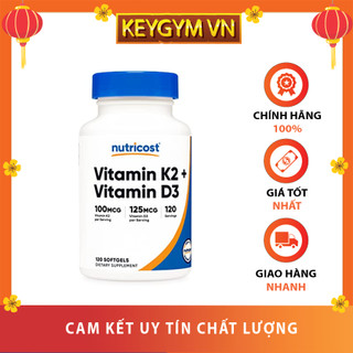 Nutricost vitamin d3k2 120 viên