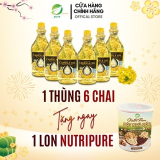  Mua 1 thùng (6 chai) dầu hạt cải Koala TẶNG NGAY 1 lon Nutripure 15 loại hạt