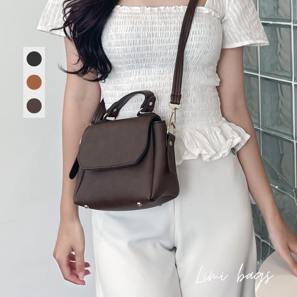 Túi Đeo Chéo da xách tay Nữ đi chơi mini dễ thương nhỏ xinh phong cách Hàn Quốc thời trang Vintage ALAN Limi bags