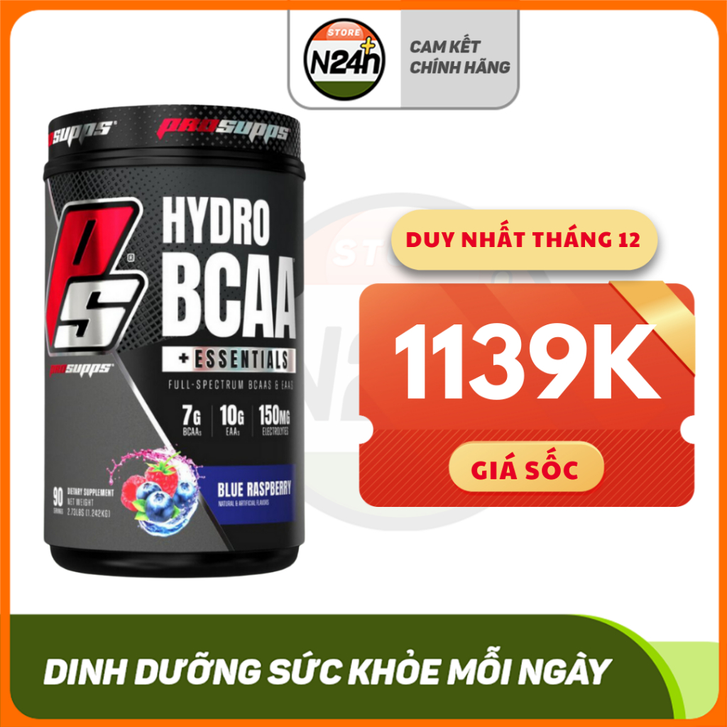 PROSUPPS HYDRO BCAA 90 SER - CAM KẾT CHÍNH HÃNG| Chống Dị Hóa Cơ Bắp Tăng cơ Dinh dưỡng cơ bắp - USA