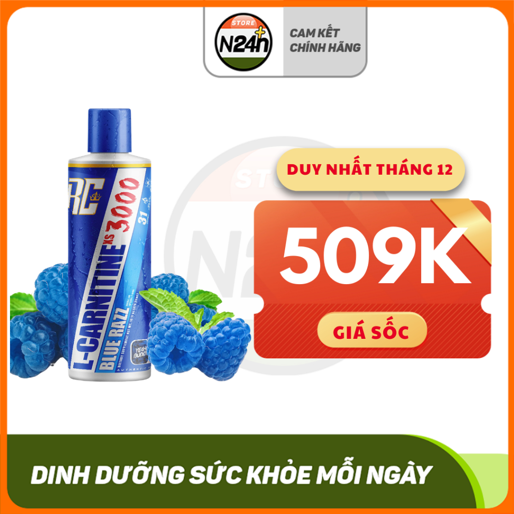 L CARNITINE 3000MG Giảm Mỡ Đốt Mỡ Giảm Cân Nhanh Cực Mạnh An Toàn Ronnie Coleman L - Carnitine 3000 Từ Mỹ