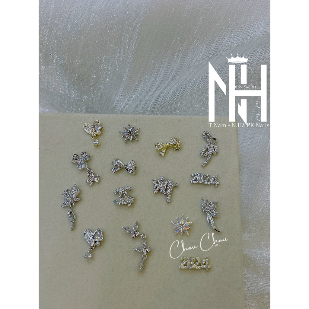 Các mẫu đá hình trang trí móng charm cao cấp không xỉn màu, charm đá gắn móng