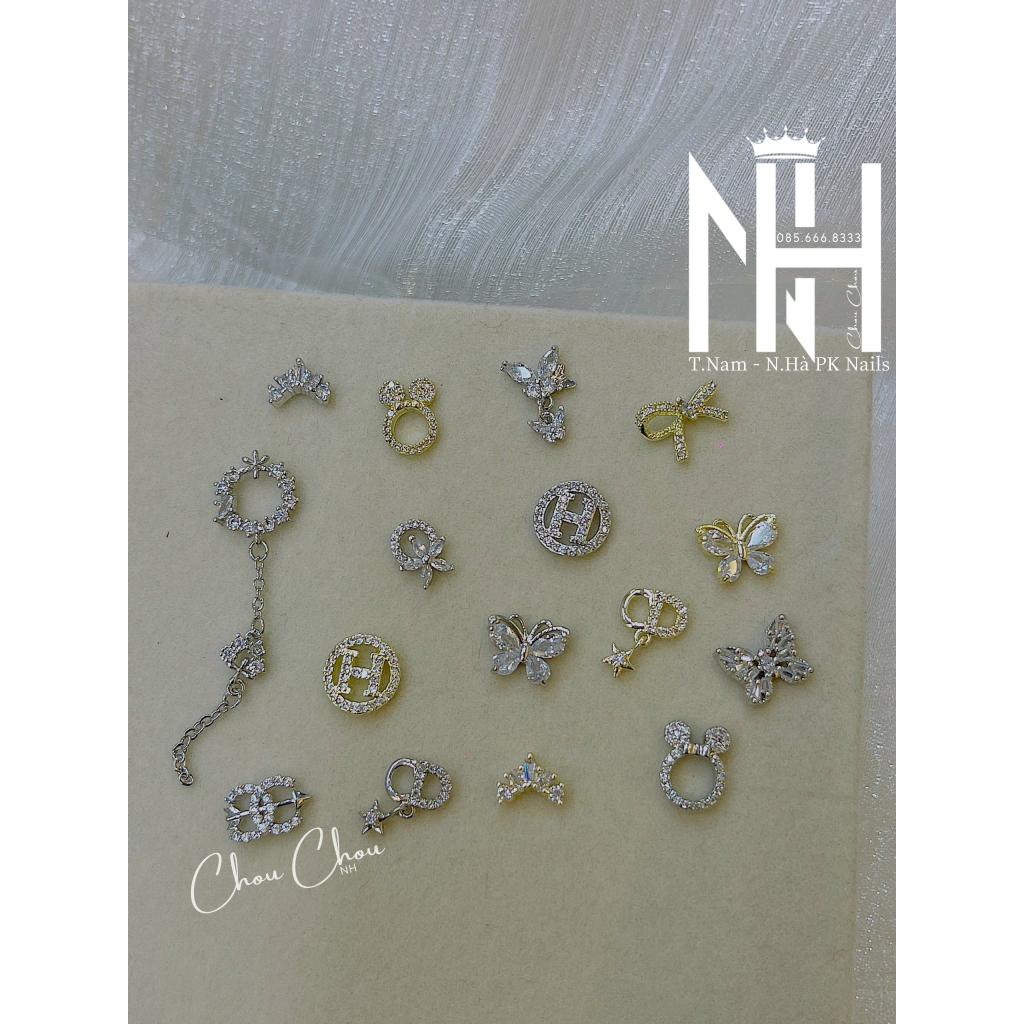 Các mẫu đá hình trang trí móng charm cao cấp không xỉn màu, charm đá gắn móng