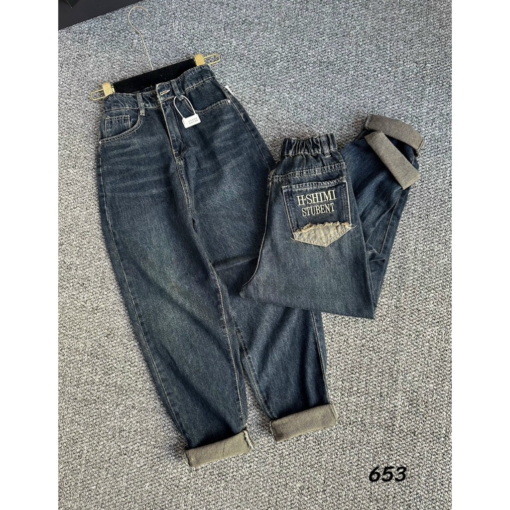 Quần Jeans Baggy RÁCH siêu xinh cạp cao tôn dáng