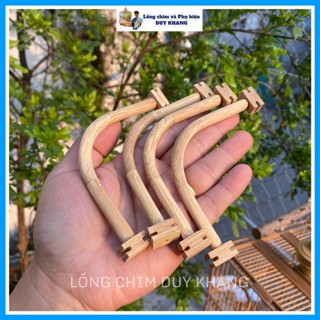 Cầu góc vuông tam khúc cho lồng hút mật, khuyên,.. mẫu cầu góc gắn tai hút mật (1 cái) - phụ kiện lồng chim Duy Khang