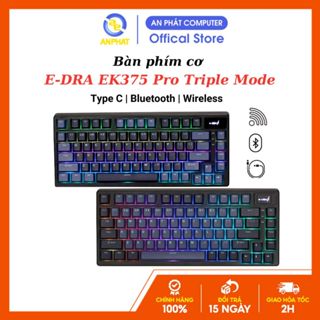 Bàn phím cơ E-DRA EK375 Pro Beta Brown switch - 3 Kết Nối - Bảo hành chính hãng