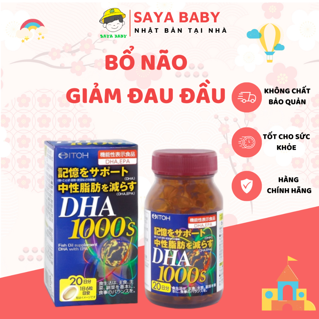 Viên uống bổ não Orihiro nội địa DHA EPA 120 viên Nhật Bản