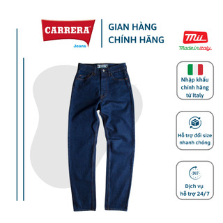 Quần jeans nam ống đứng bò trơn cao cấp carrera jeans regular fit cotton - nhập khẩu chính hãng từ ý_71001022