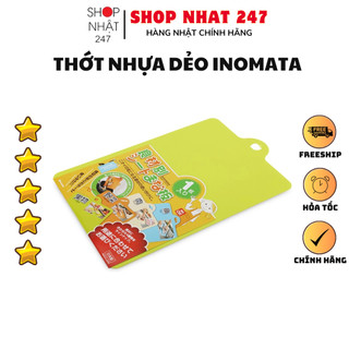 [Hỏa Tốc HN] Thớt nhựa dẻo INOMATA màu xanh lá Nội địa Nhật Bản