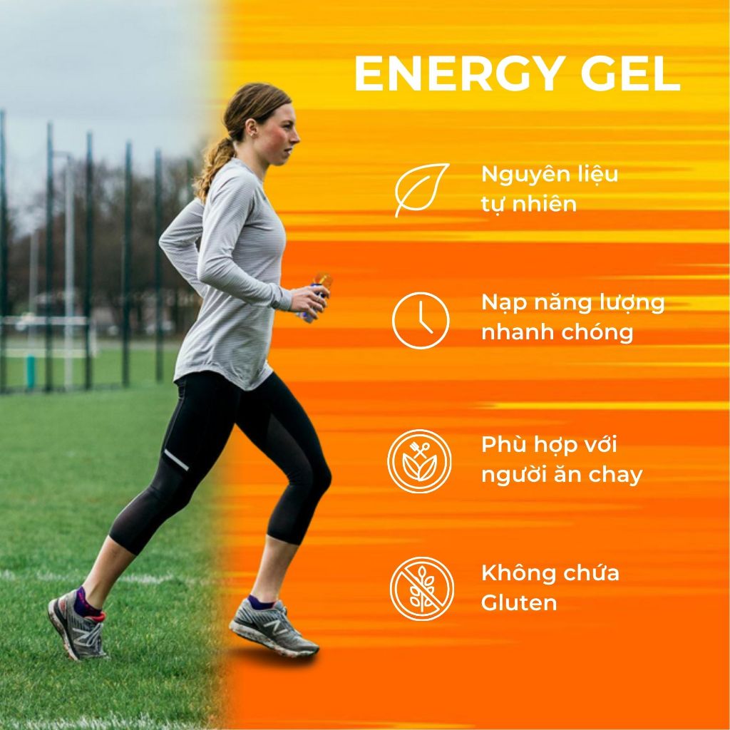 Gel Năng Lượng Nhanh Thể Thao OTE Energy Gel, Dạng Lỏng Dễ Ăn, Chiết Xuất Hoa Quả Tự Nhiên, Dễ Dàng Tiêu Hóa