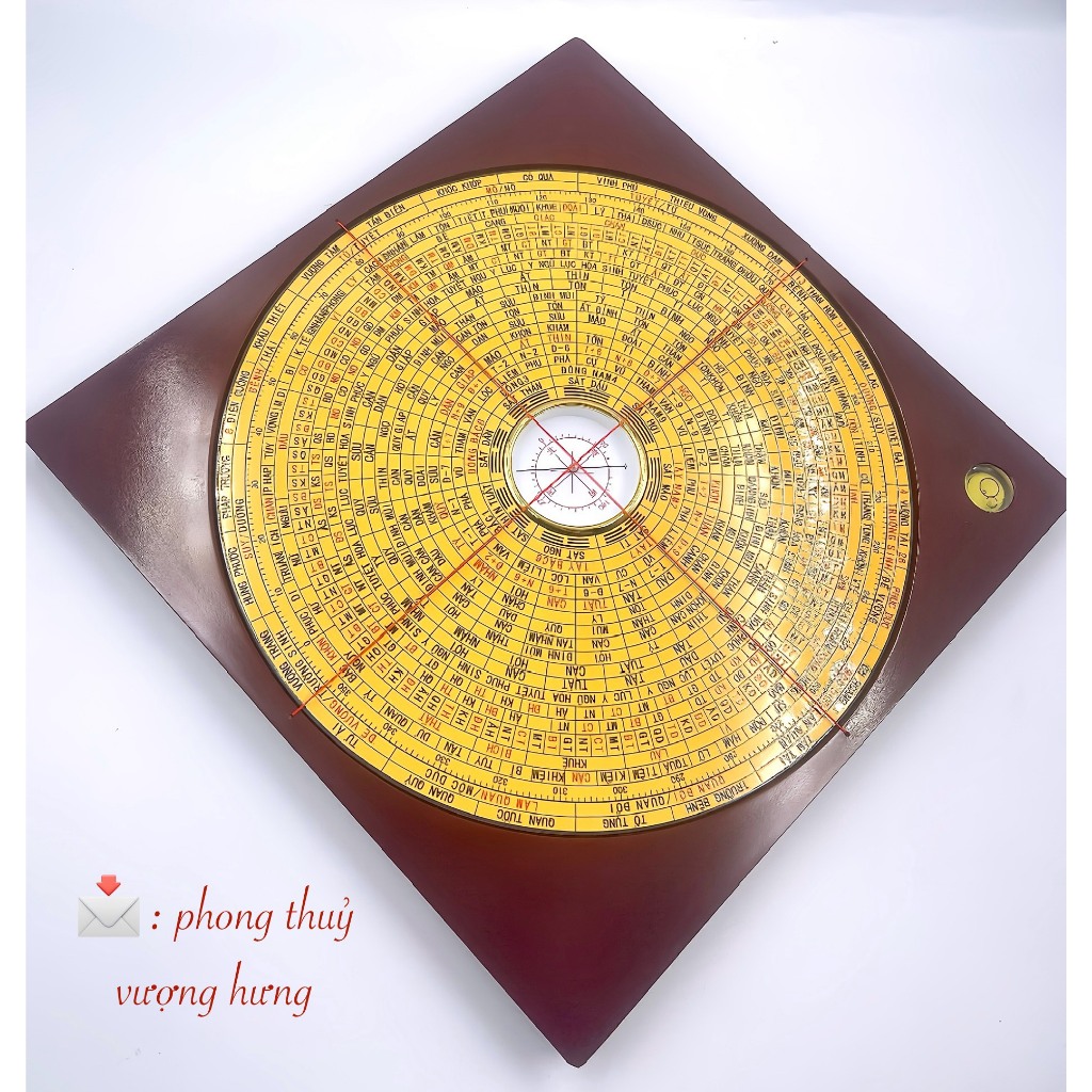 La Kinh phong thuỷ tiếng việt mặt đen - mặt vàng mẫu mã đẹp mới nhất xem hướng nhà hướng cửa