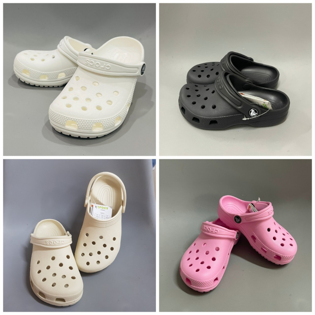 [Hàng chính hãng] Dép sục Crocs mẫu classic màu  trắng cho nam và nữ, Tặng Stickers đi kèm (lỗi nhẹ đã xử lý) SXT