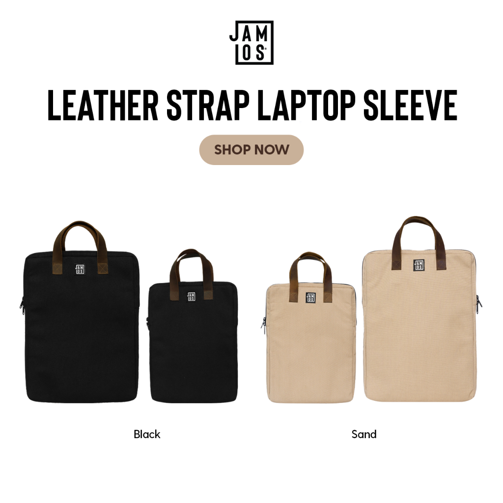 Leather Strap Laptop Sleeve - Túi đựng laptop quai da bò sáp 13inch 15inch Jamlos