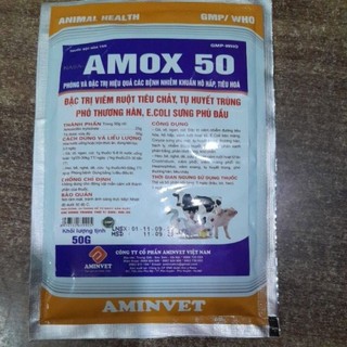 Gói 50g amox 50% dùng trong thú y