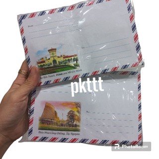 Xấp 20 bao thư sọc cao cấp có keo dán miệng (hình ngẫu nhiên)