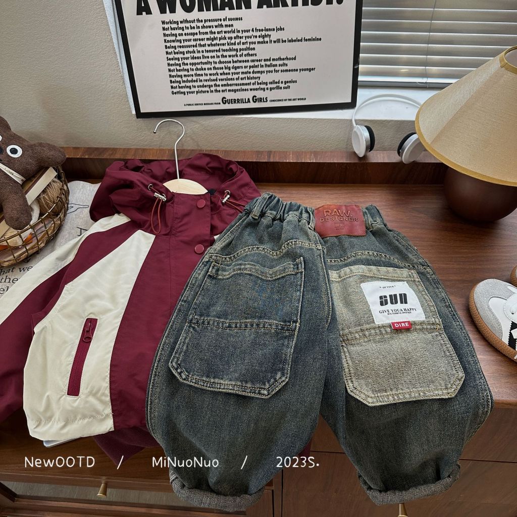 Quần bò cho bé trai Quảng Châu Sukun Quần jeans trẻ em kunkid