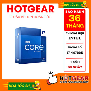 Bộ vi xử lý Intel Core i7 14700K / Turbo up to 5.6GHz / 20 Nhân 28 Luồng / 33MB / LGA 1700
