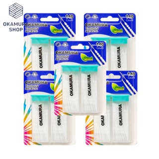 [COMBO 5 VỈ] Tăm nhựa cao cấp Okamura, chất lượng Nhật Bản (140 cây/Vỉ)