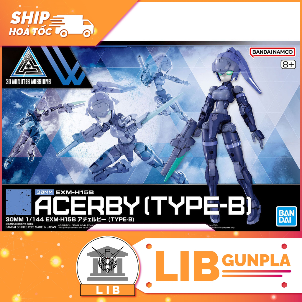 Mô hình lắp ráp Bandai 30MM 1/144 Acerby - Type B
