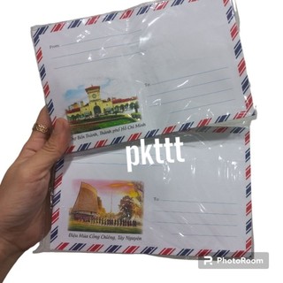 Xấp 20 bao thư sọc có keo dán (hình ngẫu nhiên)