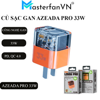 Củ sạc nhanh a80 33w gan azeada 2 cổng sạc typec + usb-a