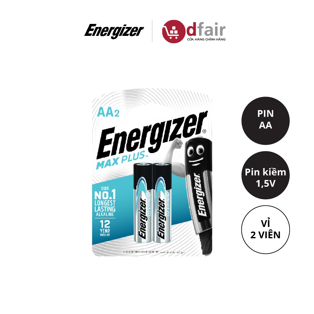 Vỉ 2 Viên Pin AA Energizer Max Plus EP91 BP2 - 100922574