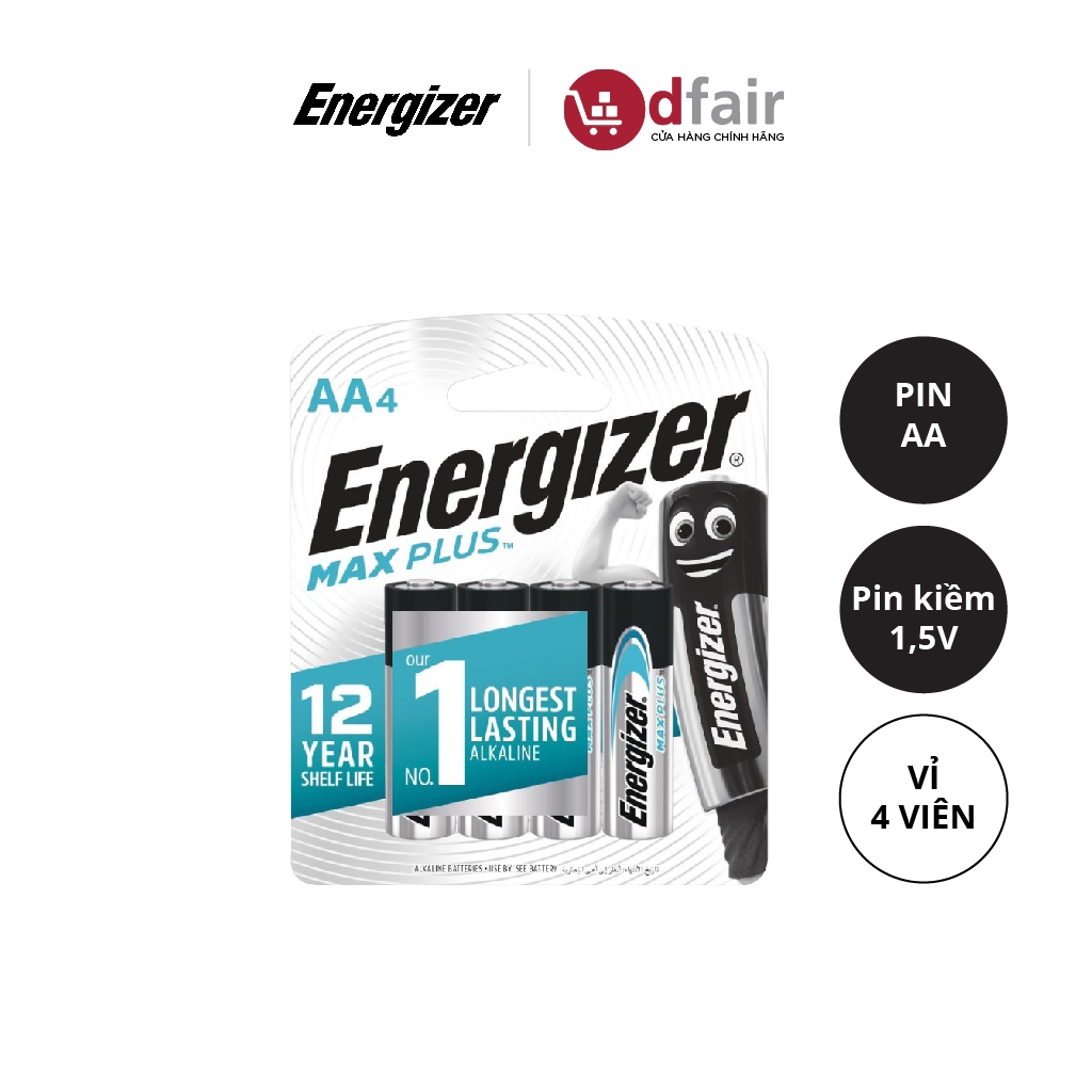 Vỉ 4 Viên Pin AA Energizer AA Max Plus EP91 BP4