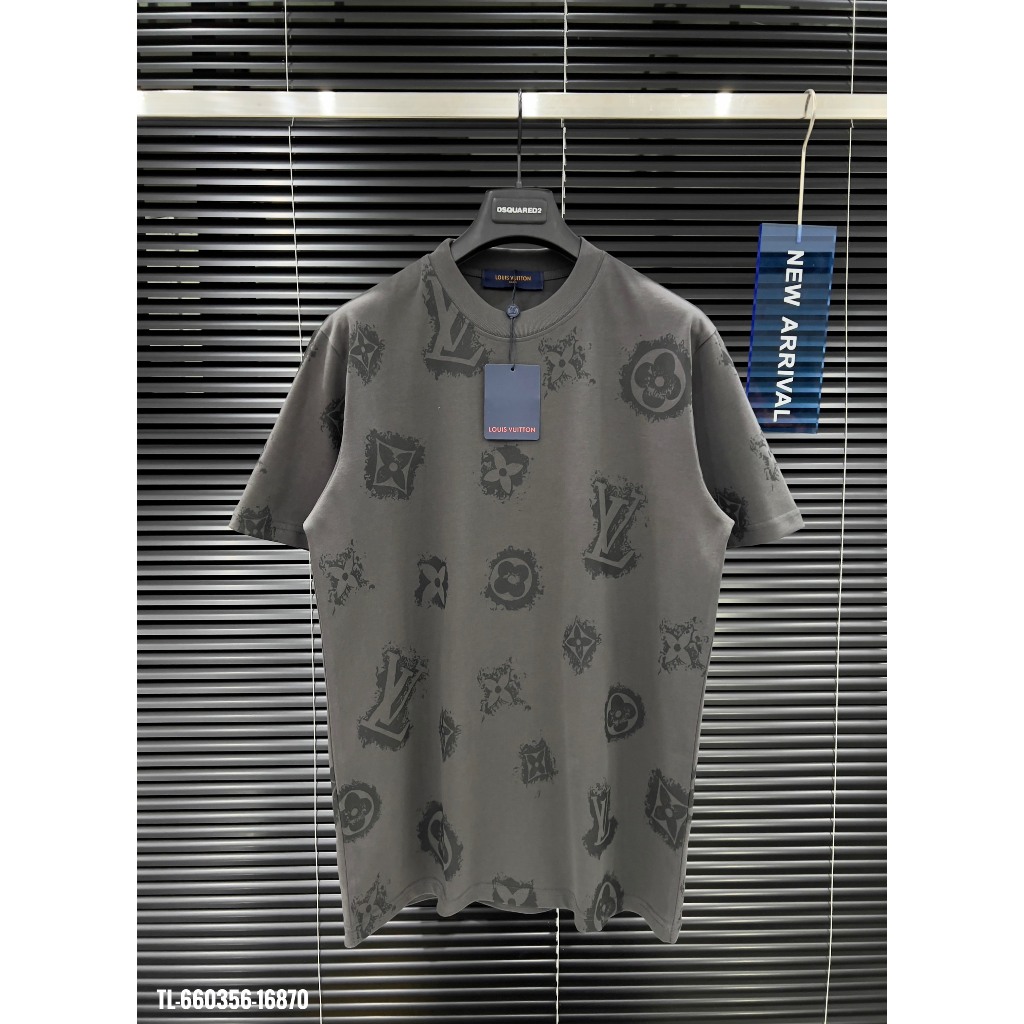 🔥Hot🔥Áo thun LV logo vẩy sơn thiết kế hot trend Nam nữ Season 2024