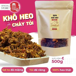 Khô heo ướt cháy tỏi sợi to loại 1 (HEO THẬT CHUẬN XỊN) 500g Nhất Phẩm Đường
