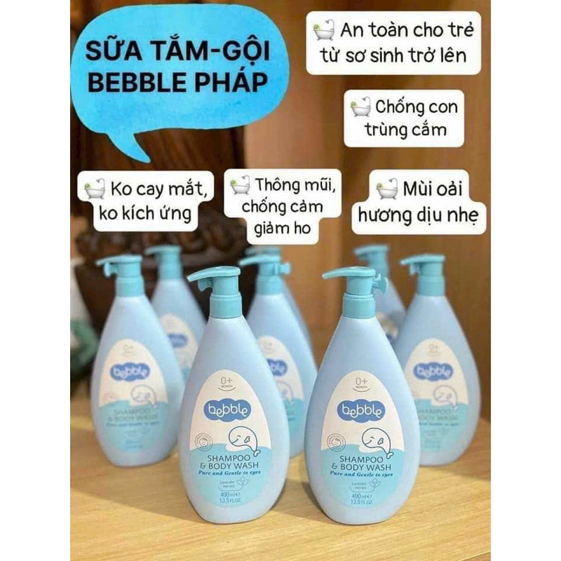 SỮA TẮM GỘI BEBBLE 400ML