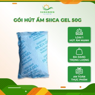 [Silicagel 50Gr] Hạt Hút Ẩm Silica Gel Loại 50Gram - Gói Hút Ẩm mốc, khử mùi, bảo quản thực phẩm