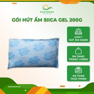 [Silicagel 200gr] Hạt Hút Ẩm Silica Gel Loại 200Gram - Hạt chống ẩm mốc, khử mùi, bảo quản thực phẩm
