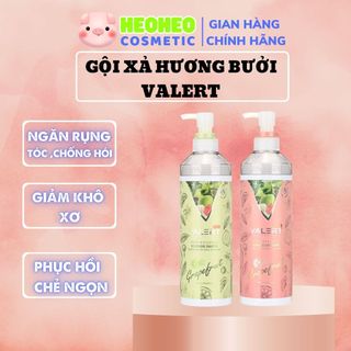 Dầu gội dầu xả bưởi Valert Grapefruit 850ML - Cặp dầu gội xả hương thơm bưởi phục hồi, chống rụng kích mọc tóc Heo